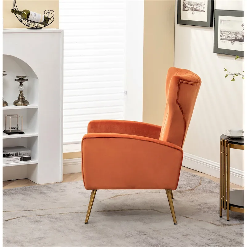 Kaleigh 27.6W Velvet Square Arm Sofa Chair