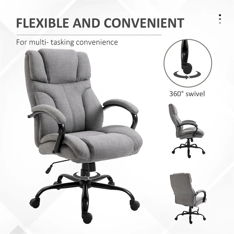 Big & Tall Office Chair w/Wide Seat,Ergonomic Executive Computer Chair