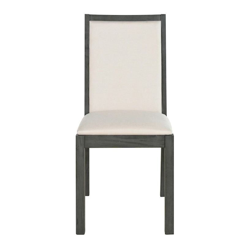 Farmhouse Style 6-Piece Dining Table Set with 4 Upholstered Dining Chairs and Bench