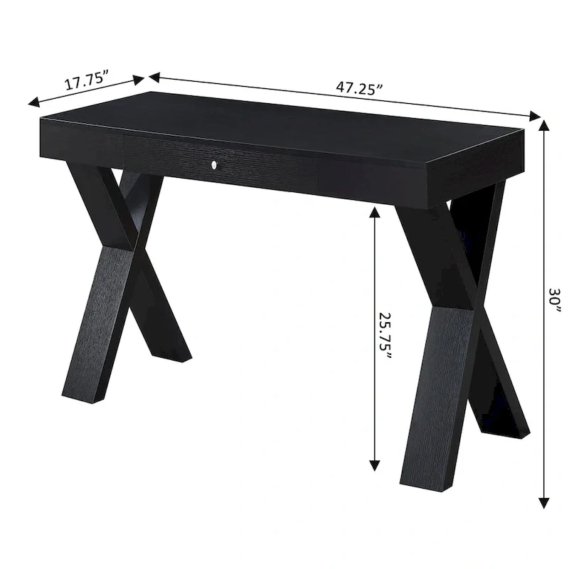 1 Drawer Desk with Crisscross Legs