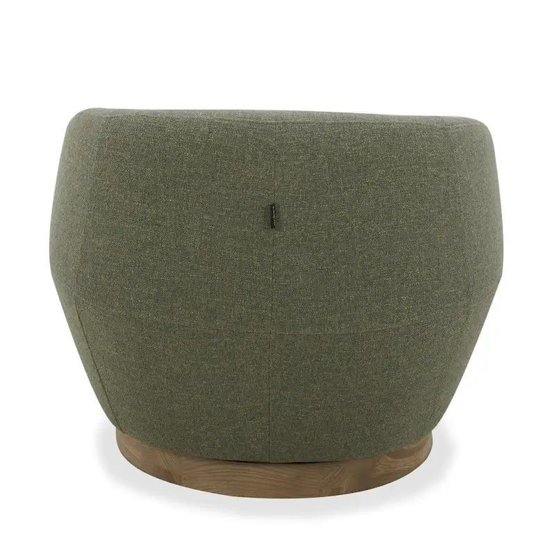 Modern Hemp Fabric Swivel Accent Chair