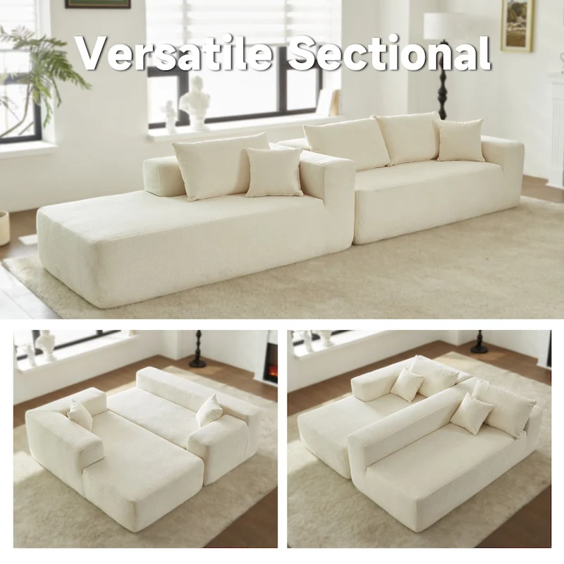 HOOOWOOO Modern L-shaped Modular Sectional Sofa with Chaise