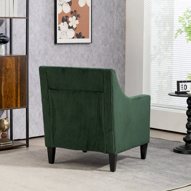 Emerald Modern 26.8 Arm Chair with Rubber Wood Legs