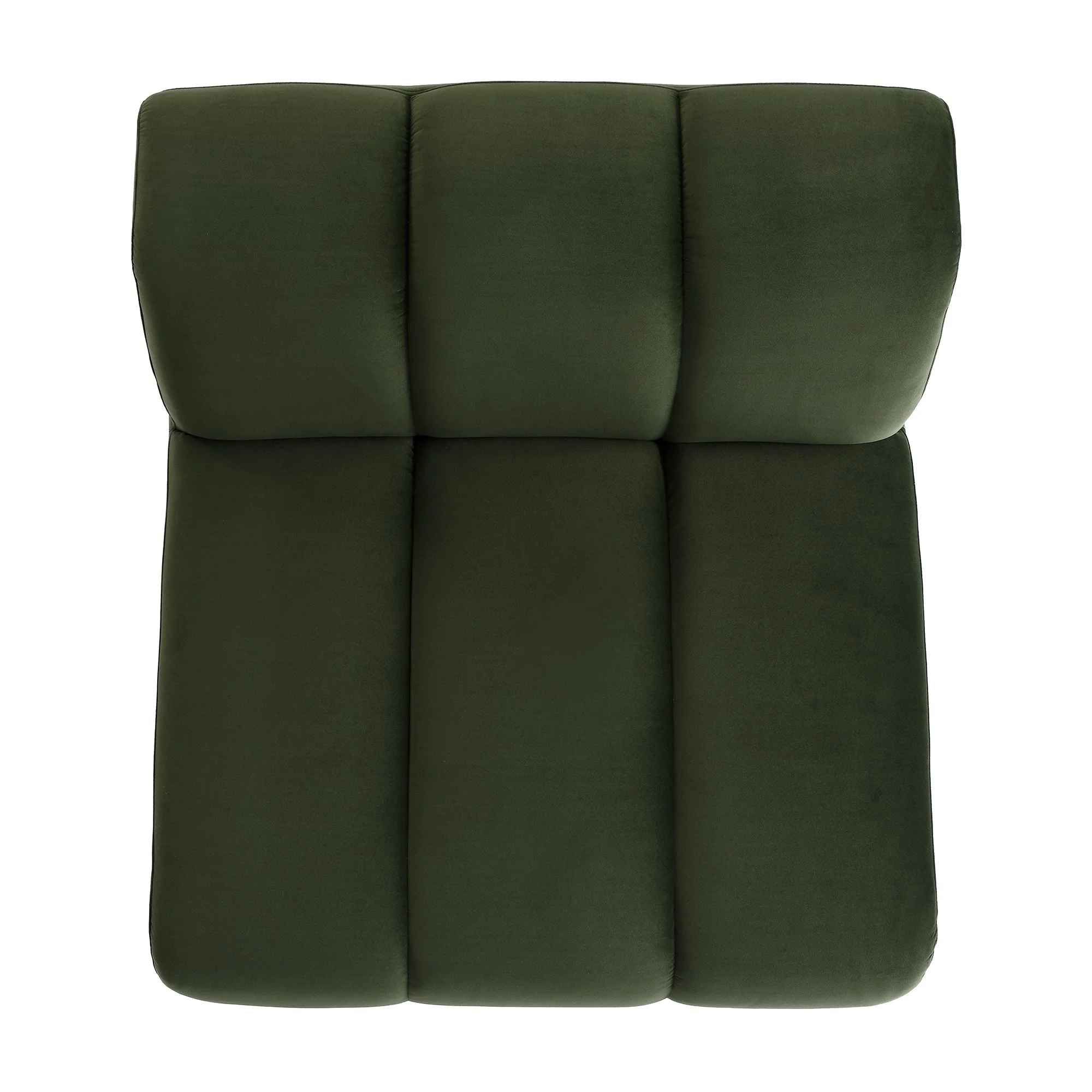 Moss Green Sectional Sofa, 1-Seater Armless Sofa