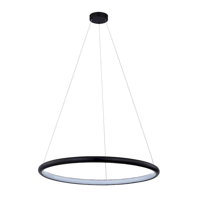 Justice Design Group Circola 36  LED Ring Pendant - Matte Black Finish