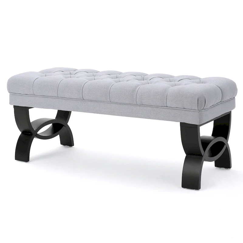 Scarlette Tufted Fabric Ottoman Bench by Christopher Knight Home - 41.00 L x 17.25 W x 16.75 H