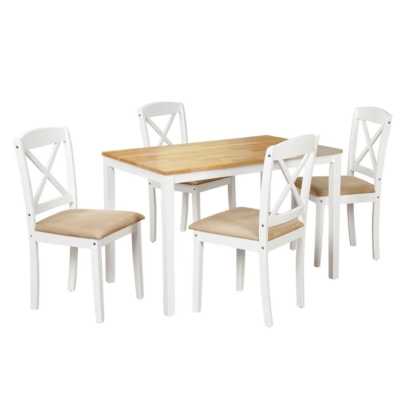 Simple Living White 5-piece Crossback Dining Set