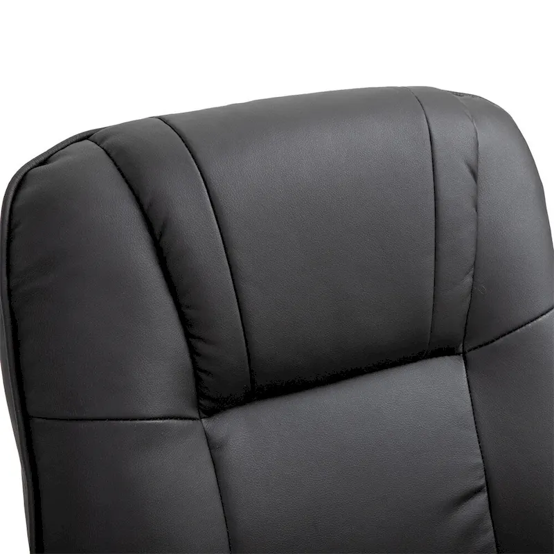 Leather Adjustable Swivel Lounge Chair with Footrest and Armrest