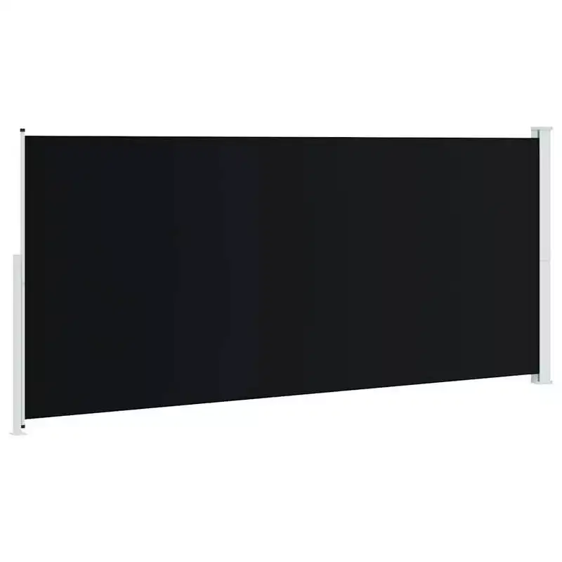 vidaXL Side Awning Black and grey