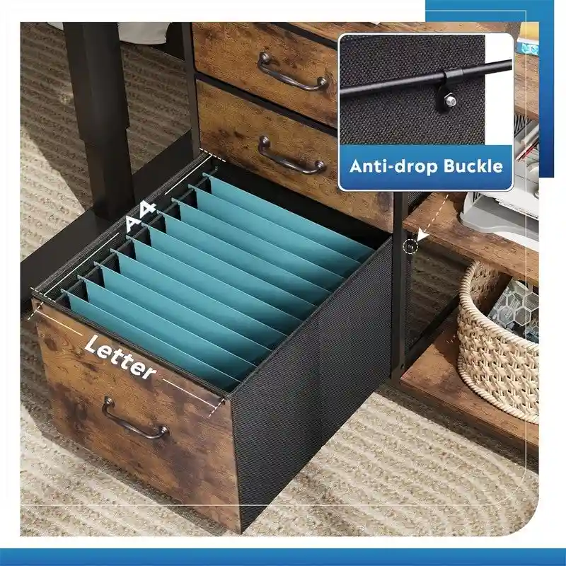 3 Drawer Mobile File Cabinet - 15.75 D x 29.53 W x 26.77 H