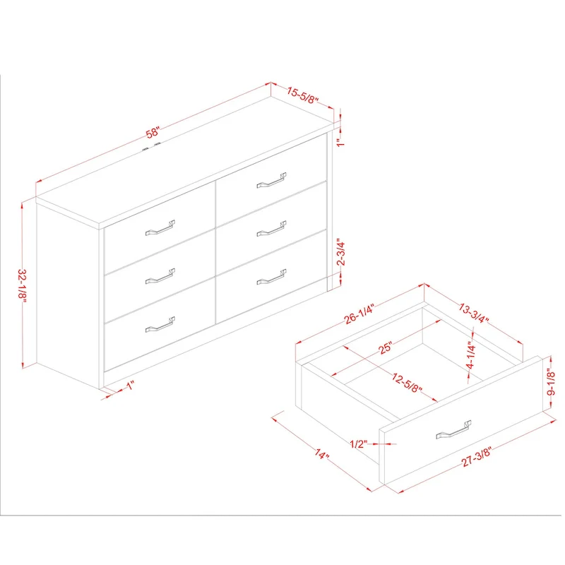 Greer Rustic 56-inch Wide 6-Drawer Walnut Dresser with USB Ports by Furniture of America
