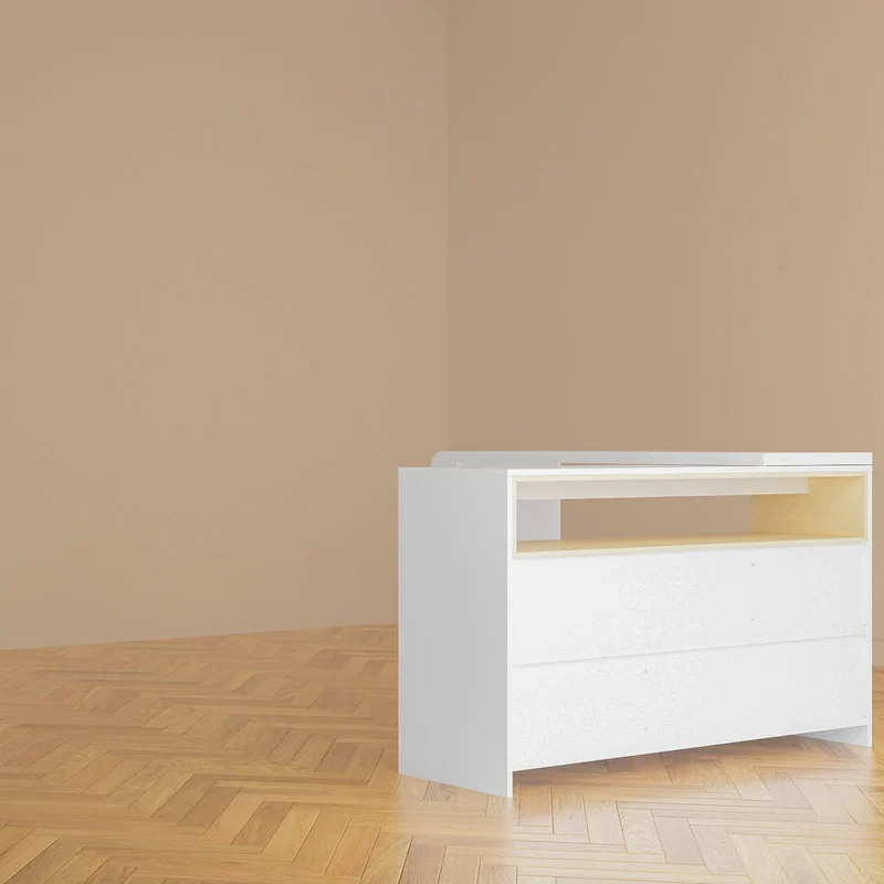 4-Drawer Desk Vanity Sideboard Bedroom Dresser Chest Of Drawers White