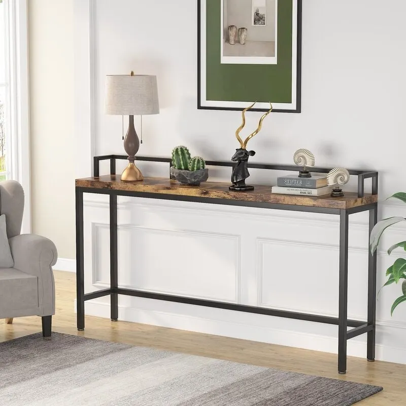 70.9 Extra Long Sofa Console Table, Behind The Couch Table Narrow Entryway Table