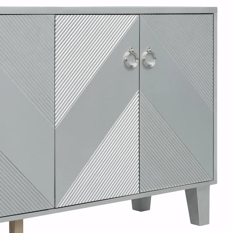 Light Luxury Cabinet with Geometric Patterns