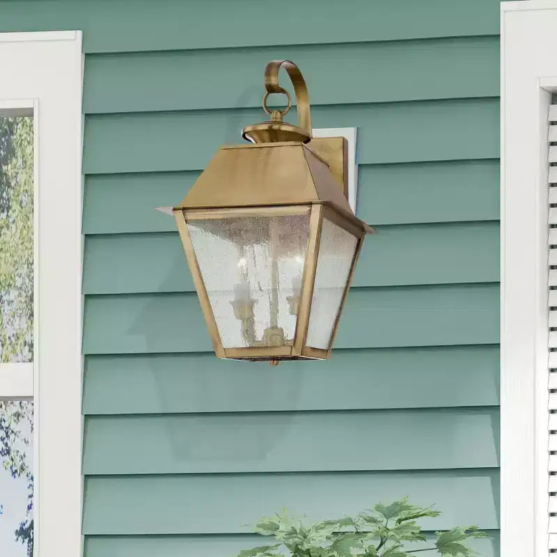 Livex Lighting Mansfield 2 - Light Wall Light in Antique Brass
