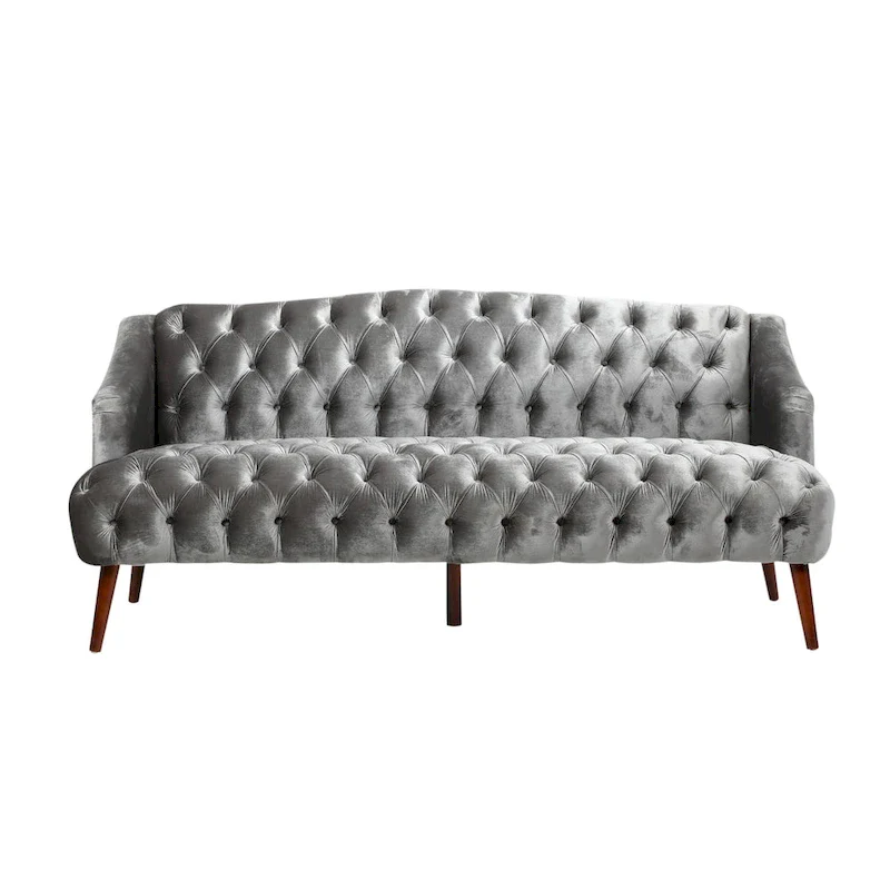 Adelia Modern Glam Tufted Velvet Sofa by Christopher Knight Home