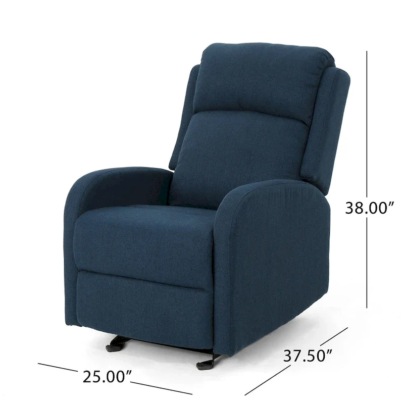 Fabric Rocking Recliner Chair - Single Seater