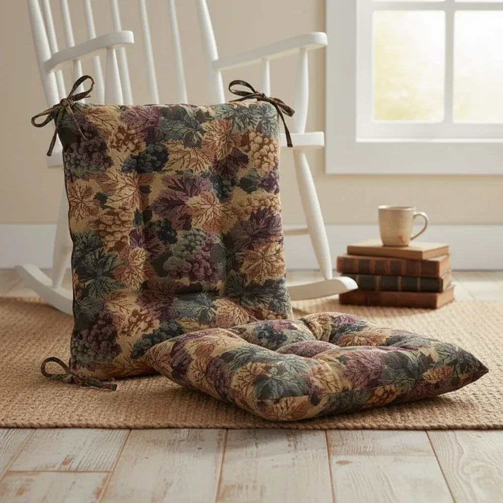 Jumbo Cabernet Red Rocking Chair Seat and Back Cushion