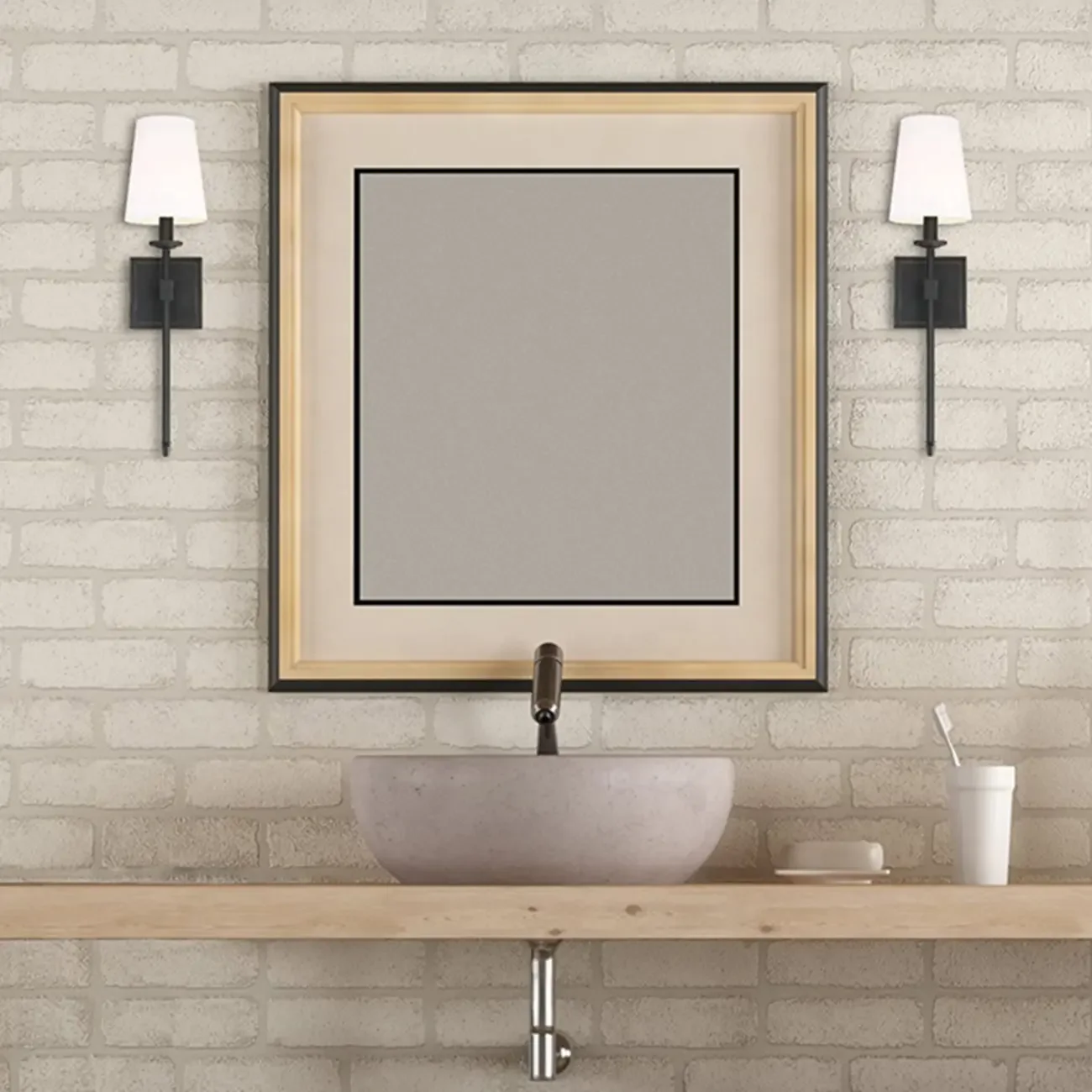 Cylinder Modern Bathroom Vanity Wall Lamps with Shade