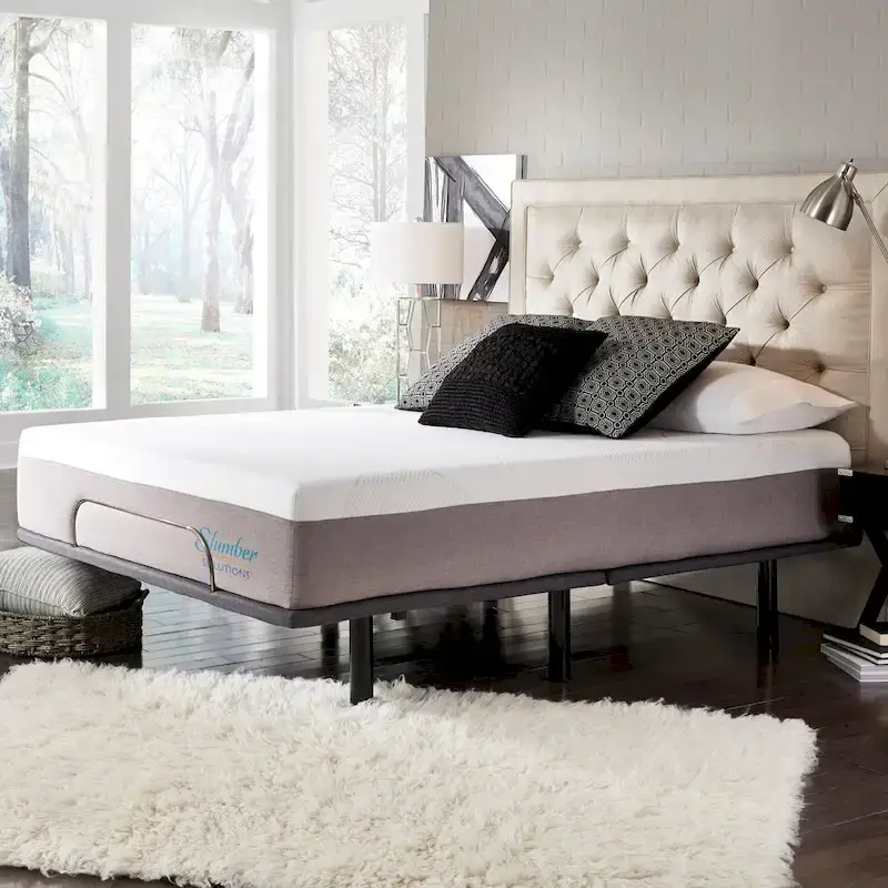 Slumber Solutions 12-inch Gel Mattress Adjustable Set