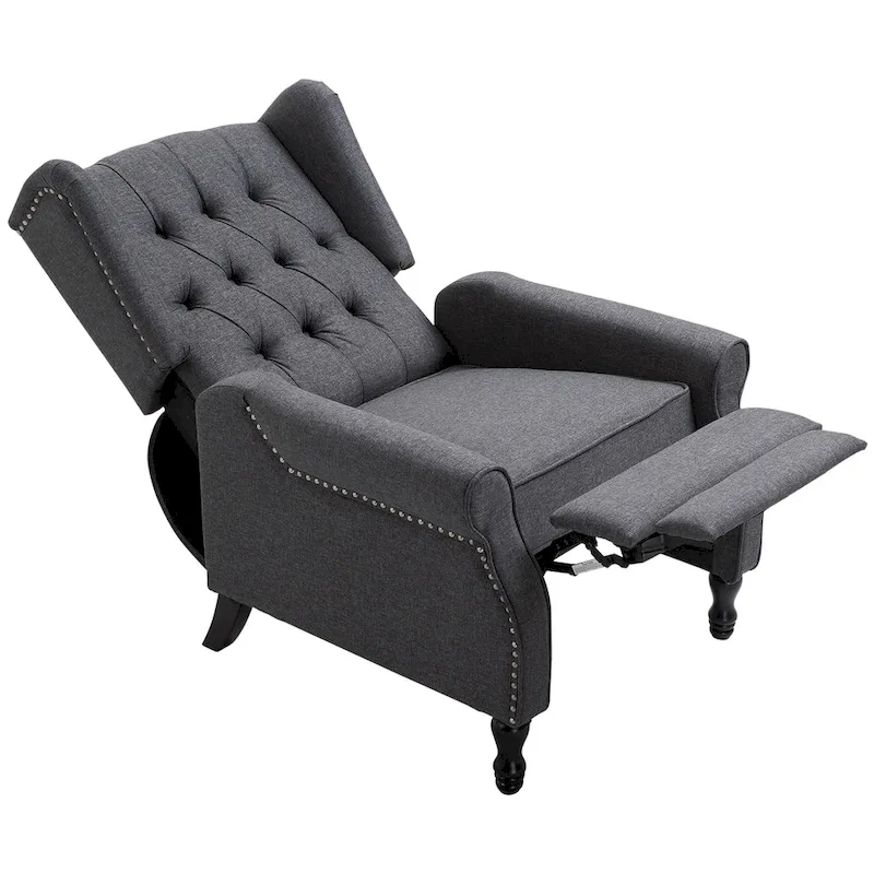 Grey Modern 26 Tufted Recliner Chair