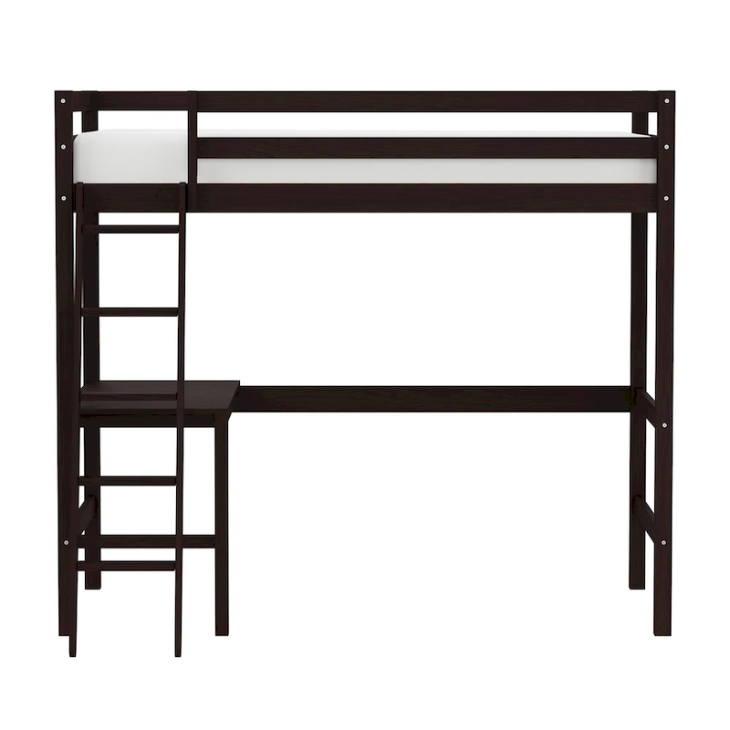 Hillsdale Caspian Wood Twin Loft Bed with Desk