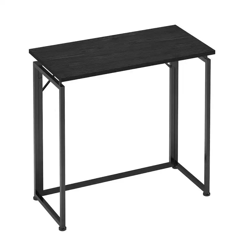 31.5 Folding Desk for Small Spaces, No Assembly Required, Black
