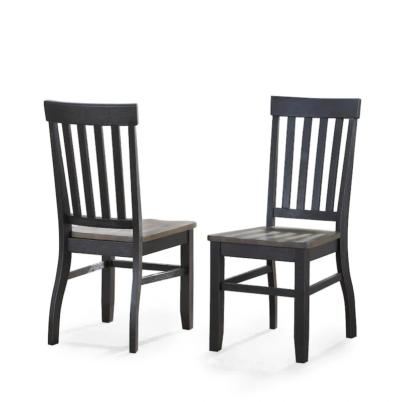 Ralston Two-Tone Ebony and Driftwood Dining Chair - 2 Pack
