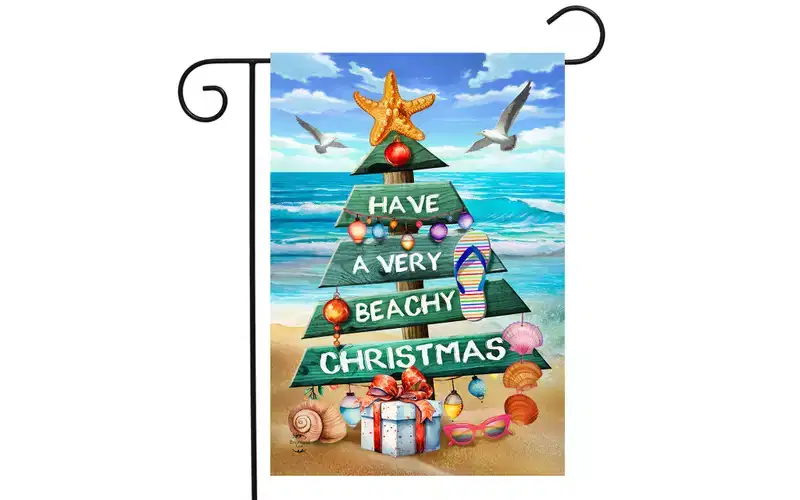 Briarwood Lane Double Sided Garden Flag 12x18 For Outdoor Beachy Christmas Tree For Christmas Garden Flag Flags For Outside