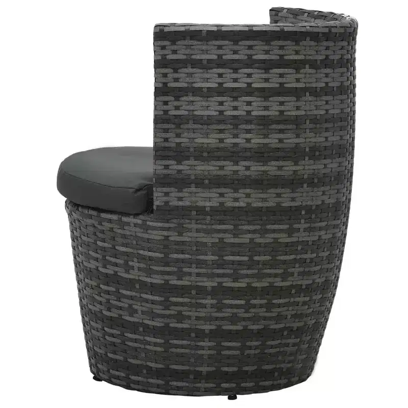 vidaXL Patio Bistro Set Patio Round Table Set Conversation Set Rattan