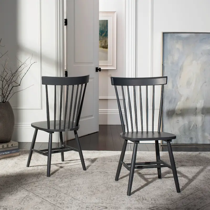 SAFAVIEH Suhair Spindle Farmhouse Dining Chair (Set of 2) - 20.5 x 21 x 36 - 21W x 21D x 36H