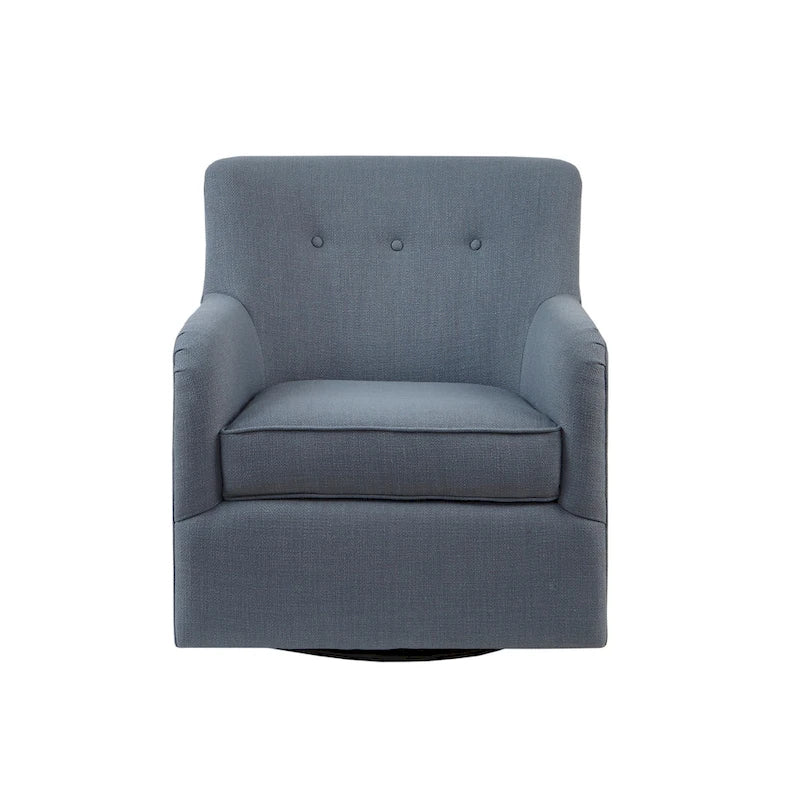 360-Degree Swivel Accent Chair with Tufted Back