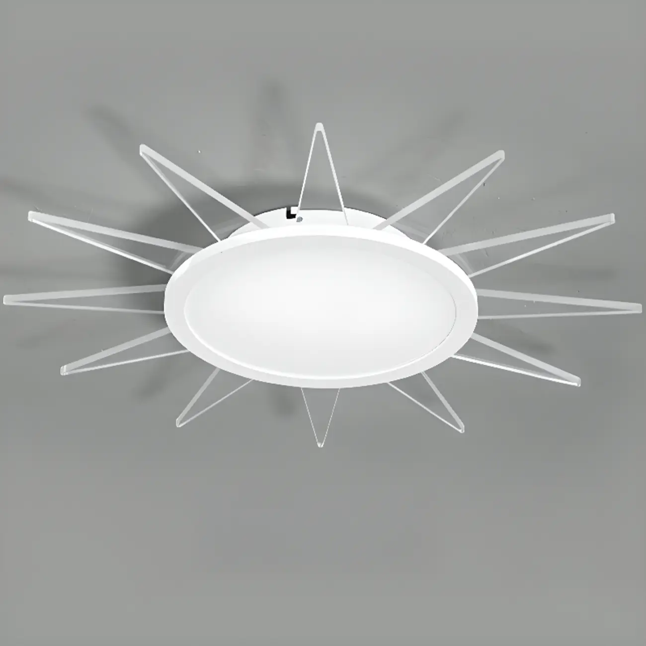 Large Acrylic Round Sunburst LED Flush Mount Ceiling Light