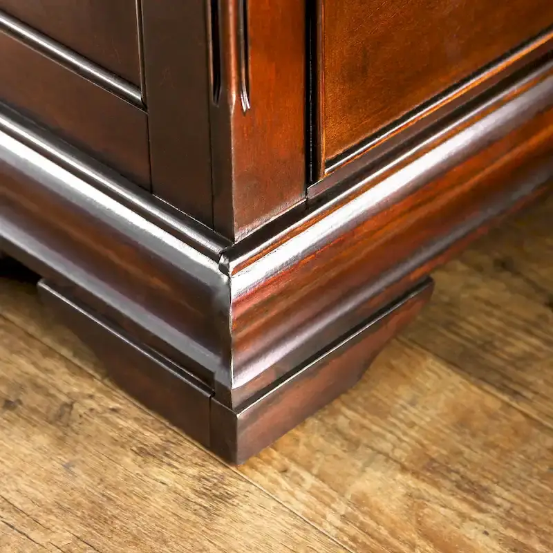 Diva Traditional Cherry Solid Wood 2-Piece Poster Bedroom Set by Furniture of America