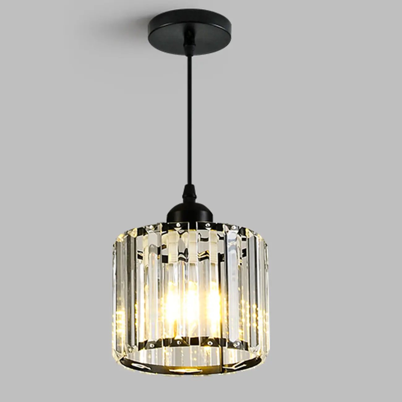 Art Deco Gold Metal Crystal Geometric Pendant Light