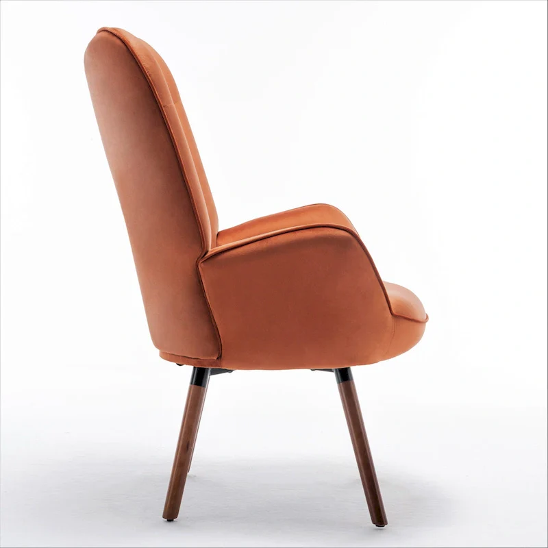 Kreedence 26.38 W Microfiber Flared Arm Accent Chair