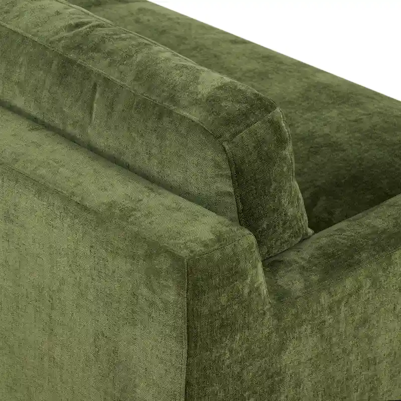 Poly & Bark Zyon 90 Sofa in Distressed Green Velvet