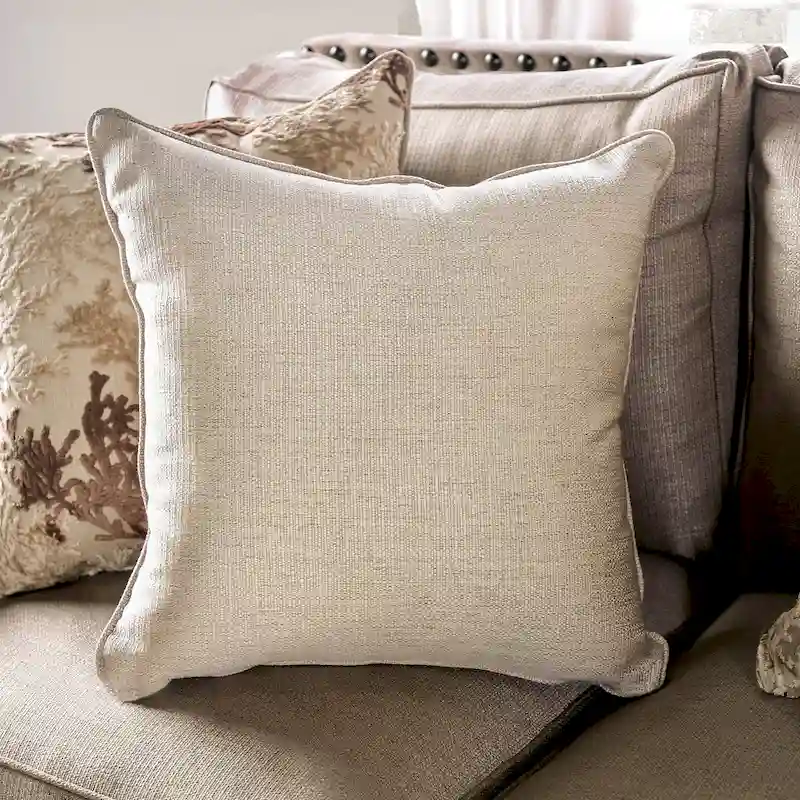 Traditional Beige Living Room Sofa and Loveseat