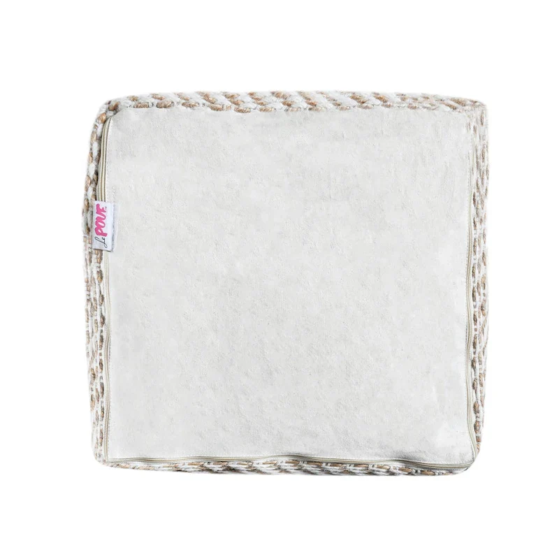 Caiman Handcrafted Boho Fabric Pouf by