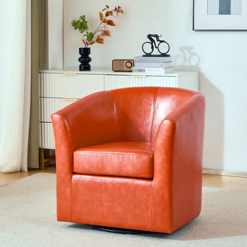 Daymian Swivel Club Chair by Christopher Knight Home - 29.00  D x 30.20  W x 30.50  H