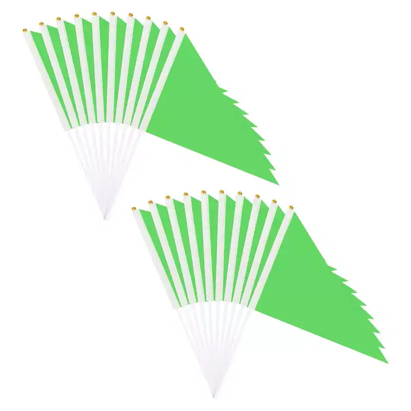 Unique Bargains Mini Sublimation Durable Polyester Hand Held Plain Flags