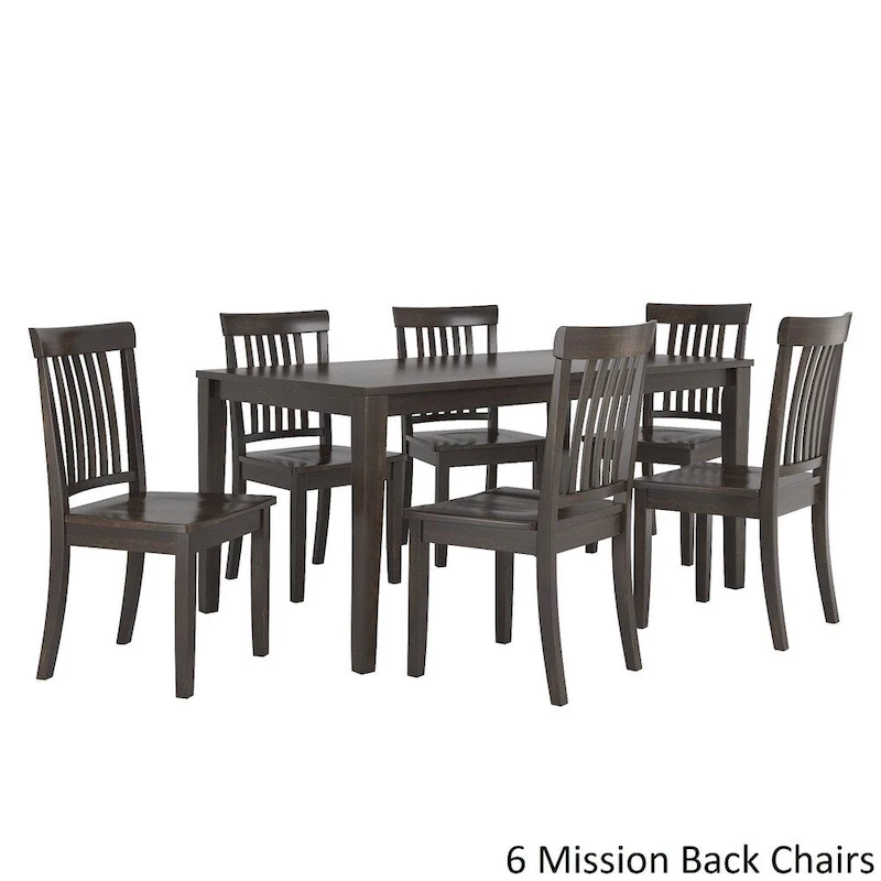 Wilmington II 60-Inch Rectangular Antique Black Dining Set by iNSPIRE Q Classic