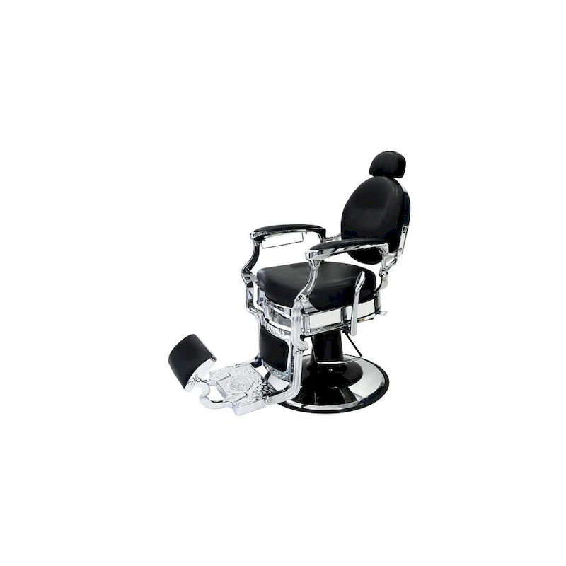 Reclining Barber Chair with Adjustable Headrest and Footrest