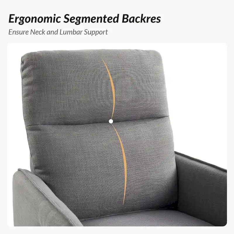 Curtis Rocker Swivel Recliner with Two Side Pockets by