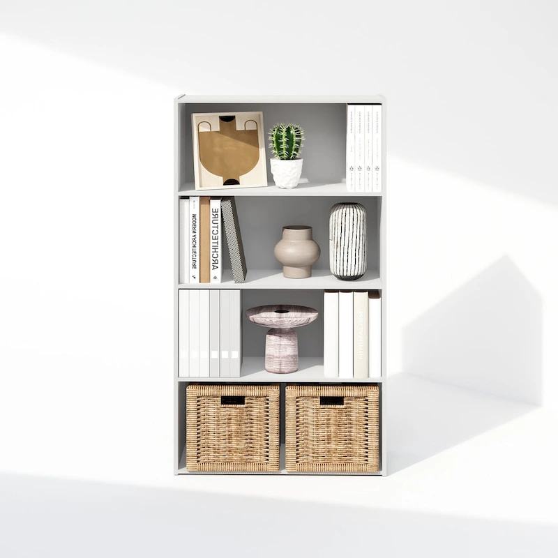 Furinno Simple Open Shelf, Bookcases, 4-Tier
