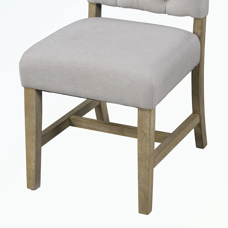 Dining Table Set with Extendable Table and 4 Upholstered Chairs