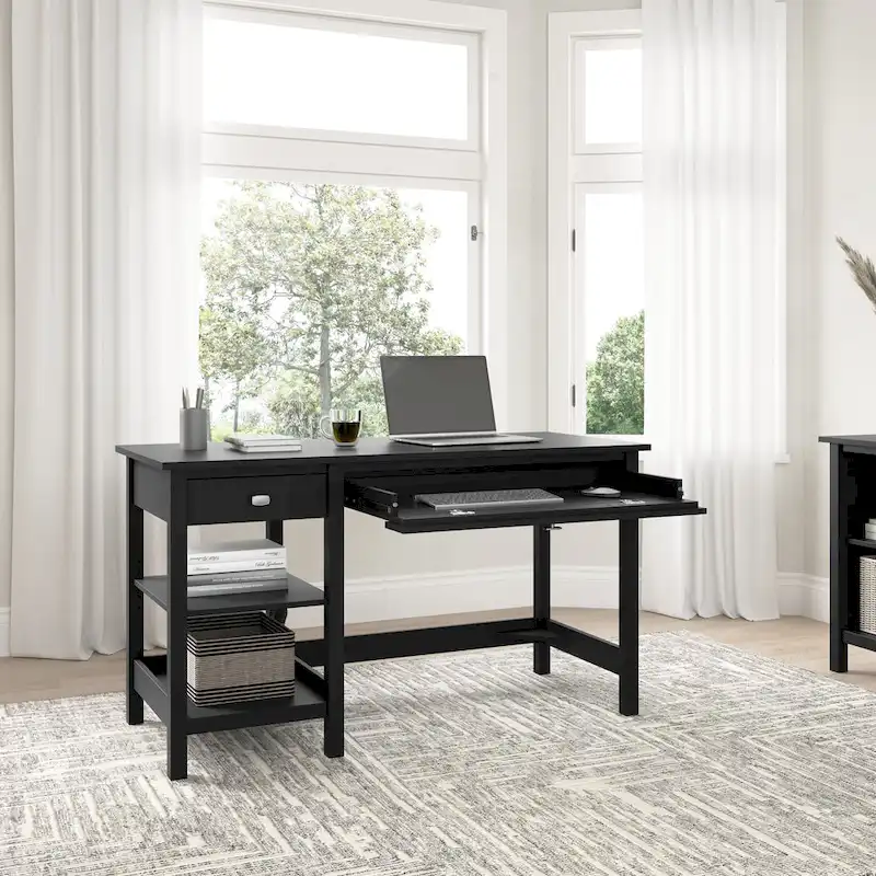 Computer Desk with Shelves - 54 Wide - Contemporary Style