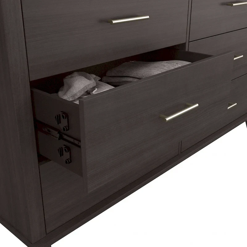 Somerset Ash Grey Headboard, Dresser and Nightstand Bedroom Set