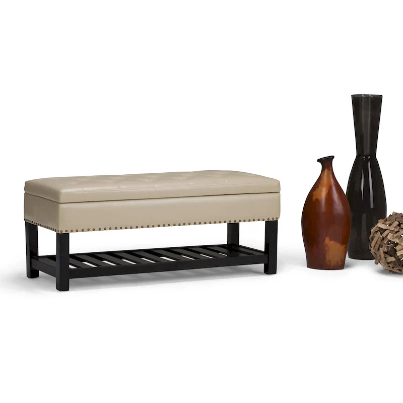 WYNDENHALL Riley 43 inch Wide Rectangle Ottoman Bench - 43 W x 17 D x 19 H