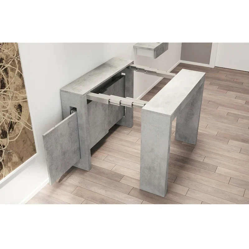 Modern Extendable Console Table Dining Table - 31.5 W x 17.5 D x 30 H ( Ext: 17.5 - 73 W )